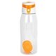aerial view a orange trendy 32 oz bottle with floating infuser, image 1 of 2
