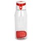 aerial view a red trendy 32 oz bottle with floating infuser, image 1 of 2