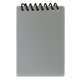 aerial view a silver pocket spiral notepad, image 1 of 2
