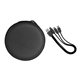 aerial view a black round cable organizer case, image 1 of 2
