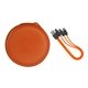 aerial view a orange round cable organizer case, image 1 of 2