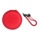 aerial view a red round cable organizer case, image 1 of 2