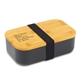 aerial view a black satsuma bento lunch box, image 1 of 2