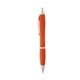 aerial view a orange protector antibacterial ballpoint pen, image 1 of 3
