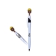 a white/brown safety wild smilez pen - dark tone