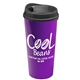aerial view a black lid & violet cup the roadmaster - 20 oz travel tumbler with auto sip lid, image 1 of 2