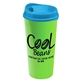 a cyan lid & lime green cup the roadmaster - 20 oz travel tumbler with auto sip lid