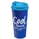 a cyan lid & royal blue cup the roadmaster - 20 oz travel tumbler with auto sip lid