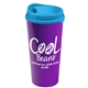 a cyan lid & violet cup the roadmaster - 20 oz travel tumbler with auto sip lid