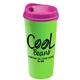a pink lid & lime green cup the roadmaster - 20 oz travel tumbler with auto sip lid