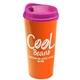 a pink lid & orange cup the roadmaster - 20 oz travel tumbler with auto sip lid