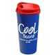 a red lid & royal blue cup the roadmaster - 20 oz travel tumbler with auto sip lid