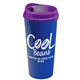 a violet lid & royal blue cup the roadmaster - 20 oz travel tumbler with auto sip lid