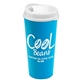 aerial view a white lid & cyan cup the roadmaster - 20 oz travel tumbler with auto sip lid, image 1 of 2