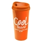 aerial view a orange lid & orange cup the roadmaster - 20 oz travel tumbler with auto sip lid, image 1 of 2