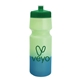 aerial view a green lid & green to blue bottle 24 oz eco - friendly color changing sports bottle, image 1 of 2