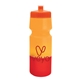 aerial view a orange lid & orange to red bottle 24 oz eco - friendly color changing sports bottle, image 1 of 2