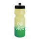 aerial view a black lid & yellow to green bottle 24 oz eco - friendly color changing sports bottle, image 1 of 2