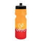 aerial view a black lid & orange to red bottle 24 oz eco - friendly color changing sports bottle, image 1 of 2