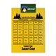 a dark green clip & yellow board letter clipboard - digital imprint
