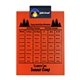 a navy blue clip & orange board letter clipboard - digital imprint