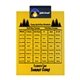a navy blue clip & yellow board letter clipboard - digital imprint