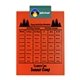 a teal clip & orange board letter clipboard - digital imprint