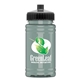 a black lid & glacier blue bottle upcycle - mini 16 oz rpet sports bottle with push - pull lid - digital