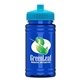 a cyan lid & transparent blue bottle upcycle - mini 16 oz rpet sports bottle with push - pull lid - digital