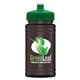a green lid & transparent smoke bottle upcycle - mini 16 oz rpet sports bottle with push - pull lid - digital