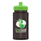 a lime green lid & transparent smoke bottle upcycle - mini 16 oz rpet sports bottle with push - pull lid - digital