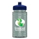 a navy blue lid & glacier blue bottle upcycle - mini 16 oz rpet sports bottle with push - pull lid - digital