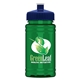 a navy blue lid & transparent green bottle upcycle - mini 16 oz rpet sports bottle with push - pull lid - digital