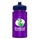 a navy blue lid & transparent violet bottle upcycle - mini 16 oz rpet sports bottle with push - pull lid - digital