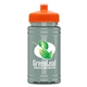 a orange lid & glacier blue bottle upcycle - mini 16 oz rpet sports bottle with push - pull lid - digital