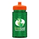 a orange lid & transparent green bottle upcycle - mini 16 oz rpet sports bottle with push - pull lid - digital