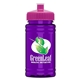 a pink lid & transparent violet bottle upcycle - mini 16 oz rpet sports bottle with push - pull lid - digital