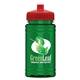 a red lid & transparent green bottle upcycle - mini 16 oz rpet sports bottle with push - pull lid - digital