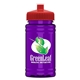a red lid & transparent violet bottle upcycle - mini 16 oz rpet sports bottle with push - pull lid - digital