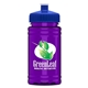 a royal blue lid & transparent violet bottle upcycle - mini 16 oz rpet sports bottle with push - pull lid - digital