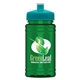 a teal lid & transparent green bottle upcycle - mini 16 oz rpet sports bottle with push - pull lid - digital