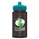 a teal lid & transparent smoke bottle upcycle - mini 16 oz rpet sports bottle with push - pull lid - digital