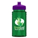 a violet lid & transparent green bottle upcycle - mini 16 oz rpet sports bottle with push - pull lid - digital
