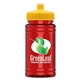 a yellow lid & transparent red bottle upcycle - mini 16 oz rpet sports bottle with push - pull lid - digital