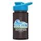 a cyan lid & transparent smoke bottle upcycle - mini 16 oz rpet sports bottle with drink thru lid - digital