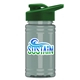 a green lid & glacier blue bottle upcycle - mini 16 oz rpet sports bottle with drink thru lid - digital