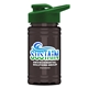 a green lid & transparent smoke bottle upcycle - mini 16 oz rpet sports bottle with drink thru lid - digital