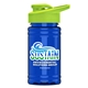 a lime green lid & transparent blue bottle upcycle - mini 16 oz rpet sports bottle with drink thru lid - digital