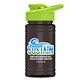 a lime green lid & transparent smoke bottle upcycle - mini 16 oz rpet sports bottle with drink thru lid - digital