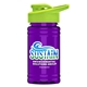a lime green lid & transparent violet bottle upcycle - mini 16 oz rpet sports bottle with drink thru lid - digital